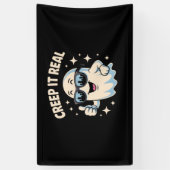 Creep It Real, Schattigee Halloween-geest Spandoek (Verticaal)
