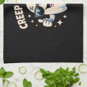 Creep It Real, Schattigee Halloween-geest Theedoek (Gevouwen)