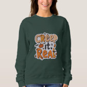 Creep It Real - Schattigee Spooky Halloween Typogr Trui (Voorkant)