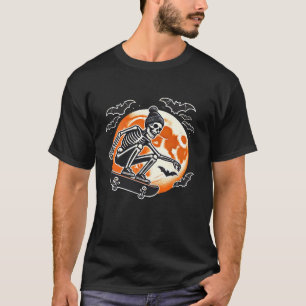 Creep It Real Skateboard Sugar Skull Spooky Dude H T-shirt