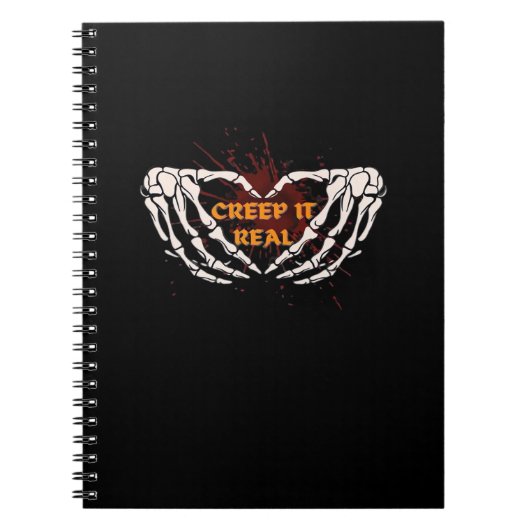 Creep It Real, Skeleton Handen Toon Hart Notitieboek (Voorkant)