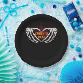 Creep It Real, Skeleton Handen Toon Hart Papieren Bordje (Feest)