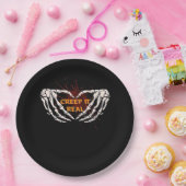 Creep It Real, Skeleton Handen Toon Hart Papieren Bordje (Feest)