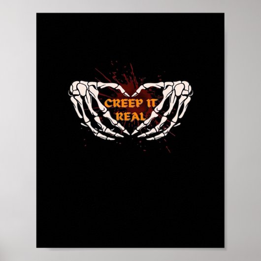 Creep It Real, Skeleton Handen Toon Hart Poster (Voorkant)