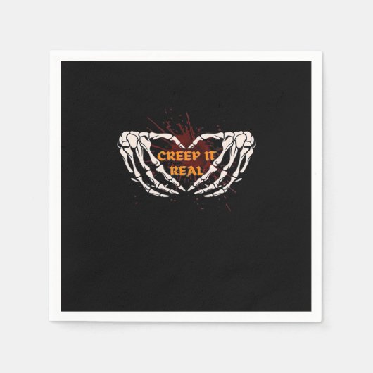 Creep It Real, Skeleton Handen Toon Hart Servet (Voorkant)