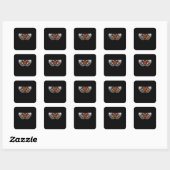 Creep It Real, Skeleton Handen Toon Hart Vierkante Sticker (Vel)