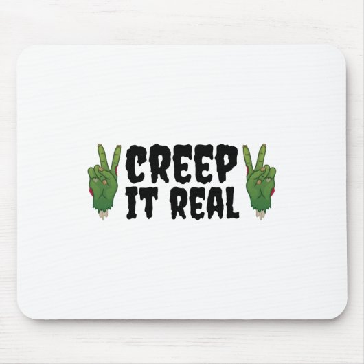 Creep It Real Zombie Hand Halloween Zombie Muismat (Voorkant)