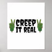Creep It Real Zombie Hand Halloween Zombie Poster (Voorkant)