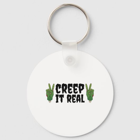 Creep It Real Zombie Hand Halloween Zombie Sleutelhanger (Voorkant)