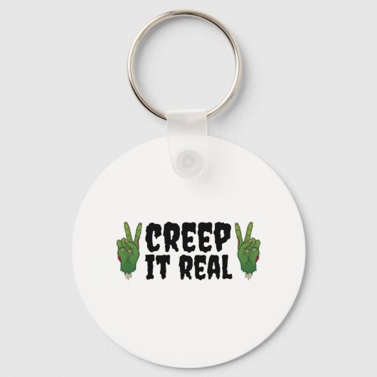 Creep It Real Zombie Hand Halloween Zombie Sleutelhanger (Voorkant)