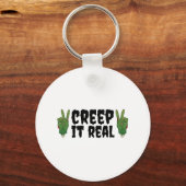 Creep It Real Zombie Hand Halloween Zombie Sleutelhanger (Voorkant)