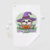 Creep It Slow - Schattige Halloween Luiaard Shirt  Golfhanddoek (Insitu)