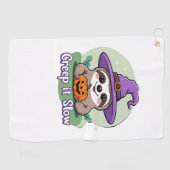 Creep It Slow - Schattige Halloween Luiaard Shirt  Golfhanddoek (Horizontaal)