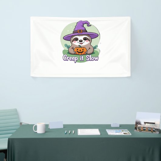 Creep It Slow - Schattige Halloween Luiaard Shirt  Spandoek (Beurs)