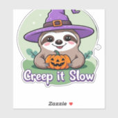 Creep It Slow - Schattige Halloween Luiaard Shirt  Sticker (Vel)