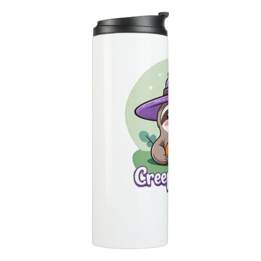 Creep It Slow - Schattige Halloween Luiaard Shirt  Thermosbeker (Gedraaid links)