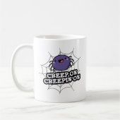 Creep on Creepin on Grapy Positive Spider Pun Koffiemok (Links)