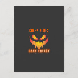 Creep Vibes Dark Energy _ Trendy Horror Streetwear Briefkaart