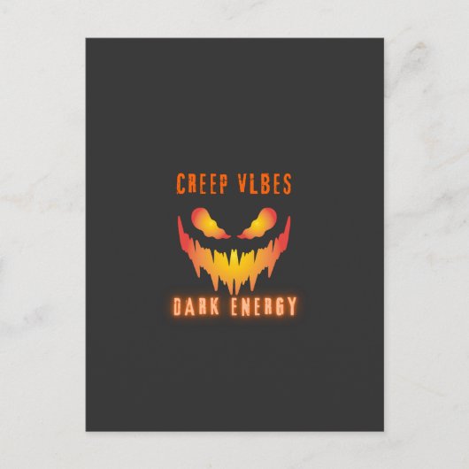 Creep Vibes Dark Energy _ Trendy Horror Streetwear Briefkaart (Voorkant)