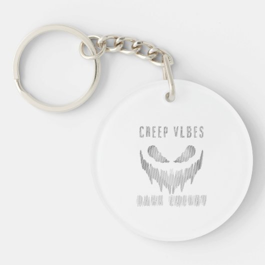 Creep Vibes Dark Energy _ Trendy Horror Streetwear Sleutelhanger (Voorkant)