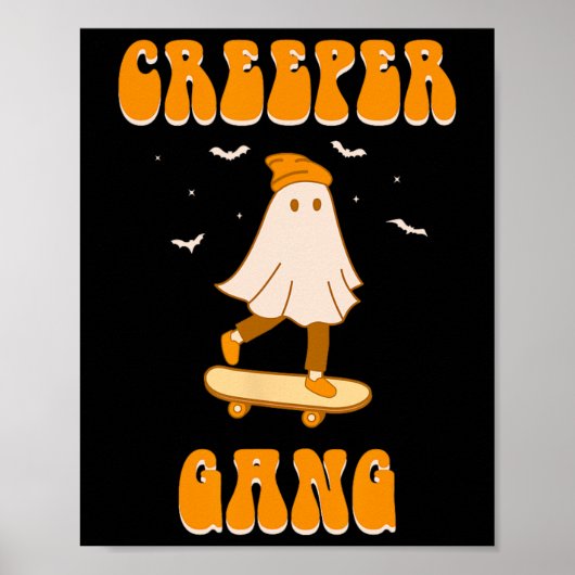 Creeper Gang Geest Skateboard Grappig Halloween Sk Poster (Voorkant)