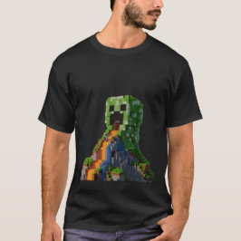 Creeper Mountain | Epic Lava Waterfall | 3D Render T-shirt
