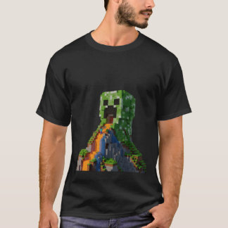 Creeper Mountain | Epic Lava Waterfall | 3D Render T-shirt