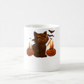 Creeper pompoen kat Halloween Gift Oversized T-Shi Koffiemok (Center)