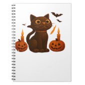 Creeper pompoen kat Halloween Gift Oversized T-Shi Notitieboek (Voorkant)