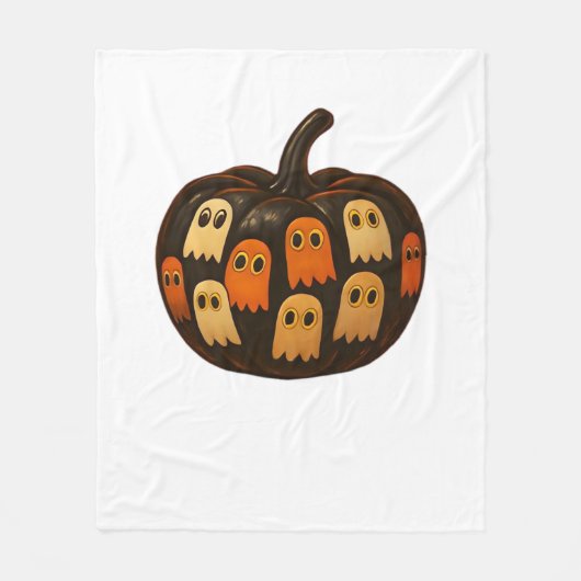 Creeper Pumpkin Ghosts Halloween Gift Classic T-SH Fleece Deken (Voorkant)