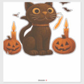 Creeper Pumpkin Ghosts Halloween Gift Classic T-SH Sticker (Vel)