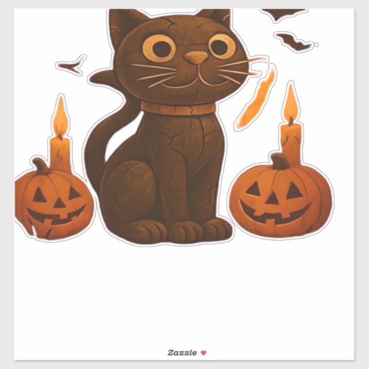 Creeper Pumpkin Ghosts Halloween Gift Classic T-SH Sticker (Vel)