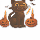 Creeper Pumpkin Ghosts Halloween Gift Classic T-SH Sticker (Voorkant)