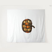 Creeper Pumpkin Ghosts Halloween Gift Classic T-SH Wandkleed (Voorkant (horizontaal))