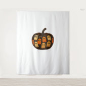 Creeper Pumpkin Ghosts Halloween Gift Classic T-SH Wandkleed (Voorkant)