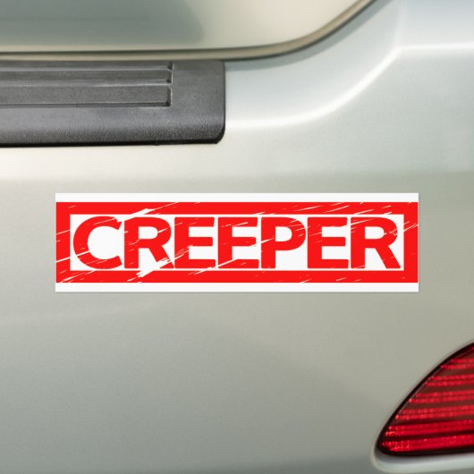 Creeper Stamp Bumpersticker (Op auto)