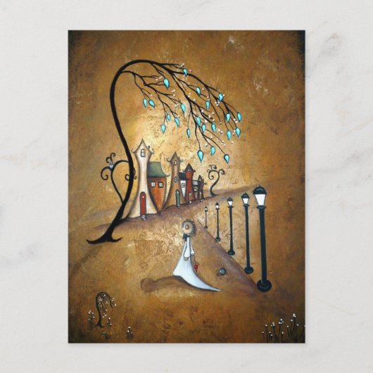 Creeper Village Whimsical-Briefkaart Briefkaart (Voorkant)