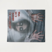 Creepie Zombie Halloween Party Achtergrond Wandkleed (Voorkant (horizontaal))