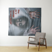 Creepie Zombie Halloween Party Achtergrond Wandkleed (In Situ (horizontaal))