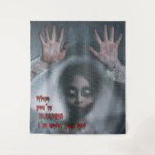 Creepie Zombie Halloween Party Achtergrond Wandkleed (Voorkant)