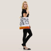 Creepin' is echt met een leuk spookpatroon tote bag (Op model)