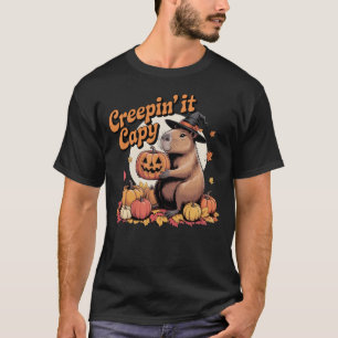 Creepin’ It Capy Halloween Capybara in het Pet van T-shirt