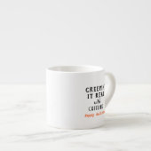 Creepin' It Echt Wit Halloween Espresso Kop (Voorkant rechts)