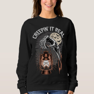 Creepin It Echte Gotische Halloween Lantaarn Trui
