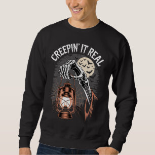 Creepin It Echte Gotische Halloween Lantaarn Trui