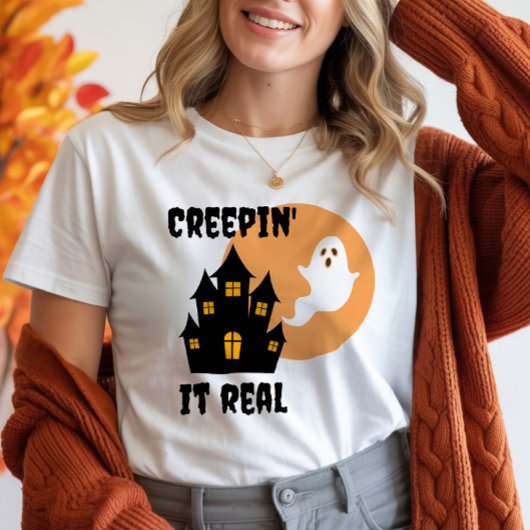 Creepin' it Real Funny Ghost Halloween T-shirt