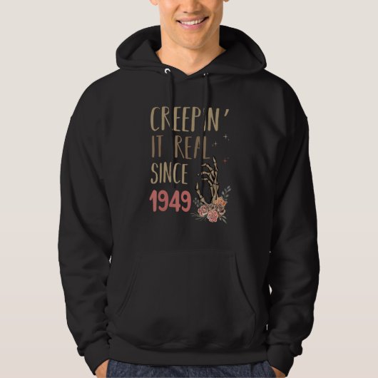 Creepin It Real Halloween Retro 1949 Holiday Spook Hoodie (Voorkant)