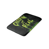 "Creepin it Real" Humorous Slime Typography Badmat (Gekanteld)
