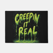 "Creepin it Real" Humorous Slime Typography Deurmat (Voorkant)