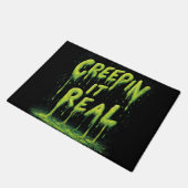 "Creepin it Real" Humorous Slime Typography Deurmat (Schuin)